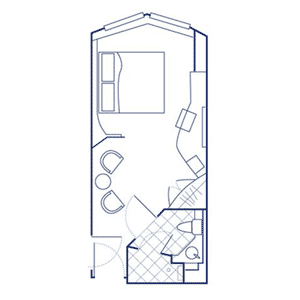Studio Floor Plan at the Hilton Club &ndash; New York