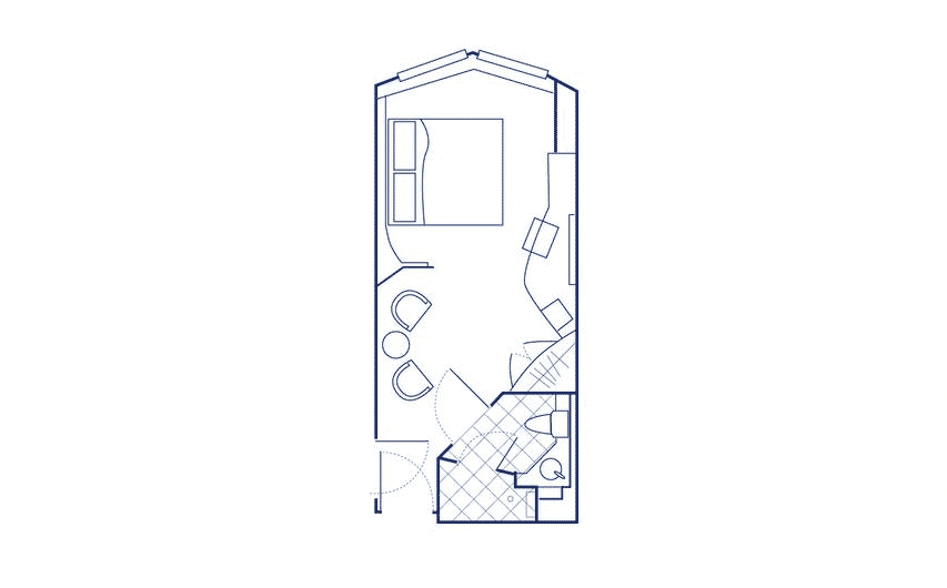 Studio Floor Plan at the Hilton Club &ndash; New York