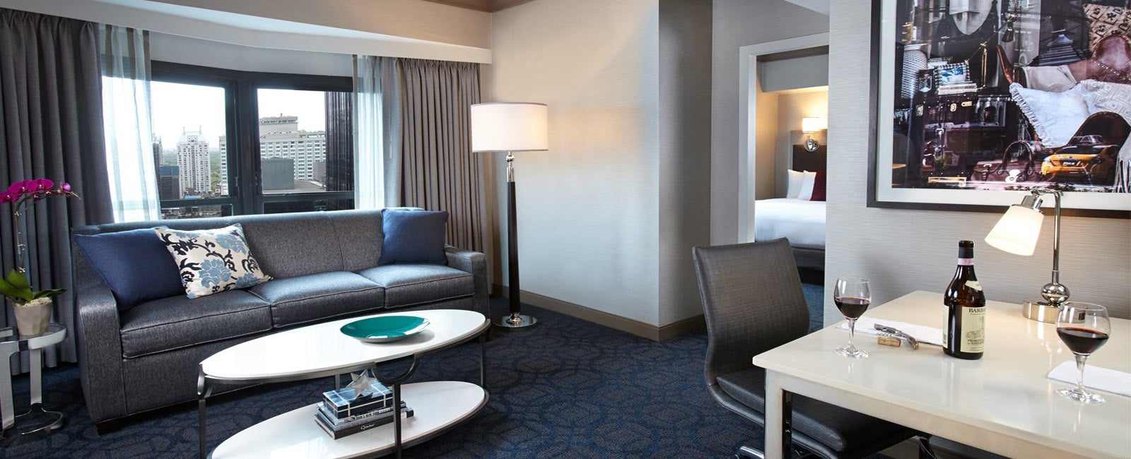 Living Area at the Hilton Club &ndash; New York